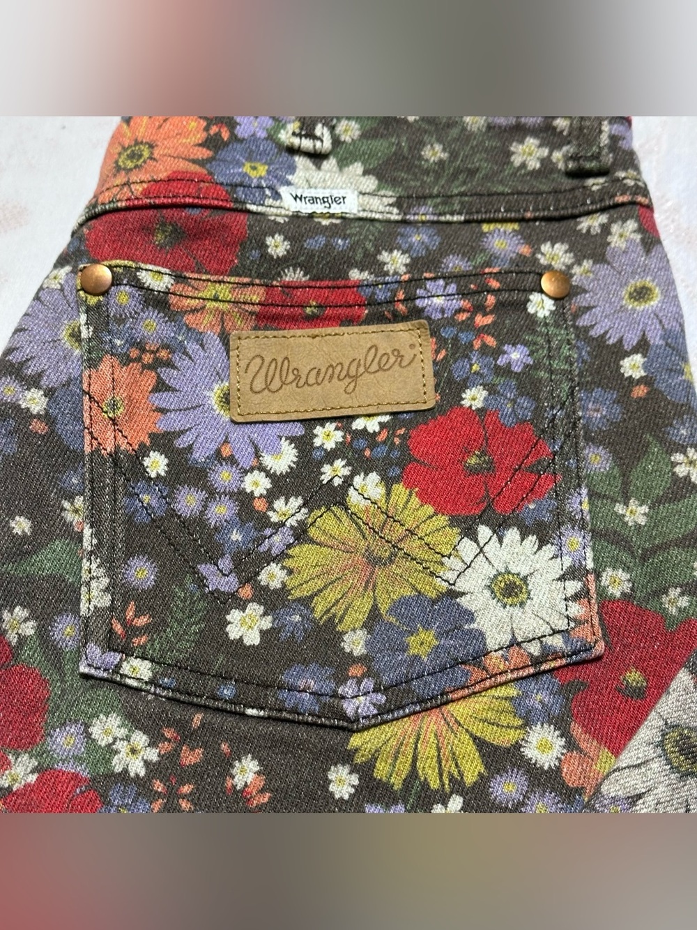Wrangler Women Blooms Wanderer 622 High Rise/Flare Jeans Sz.27x32,5” Boho Hippie - Picture 7 of 12